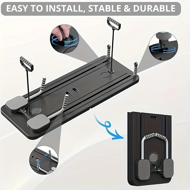 Multifunktionales Bauchmuskel-Trainingsboard mit Push-up-Griffen – Rutschfeste Fitnessplatte & Rebound-Beintrainer für Pilates & Muskelaufbau zu Hause