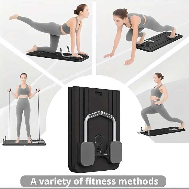 Multifunktionales Bauchmuskel-Trainingsboard mit Push-up-Griffen – Rutschfeste Fitnessplatte & Rebound-Beintrainer für Pilates & Muskelaufbau zu Hause