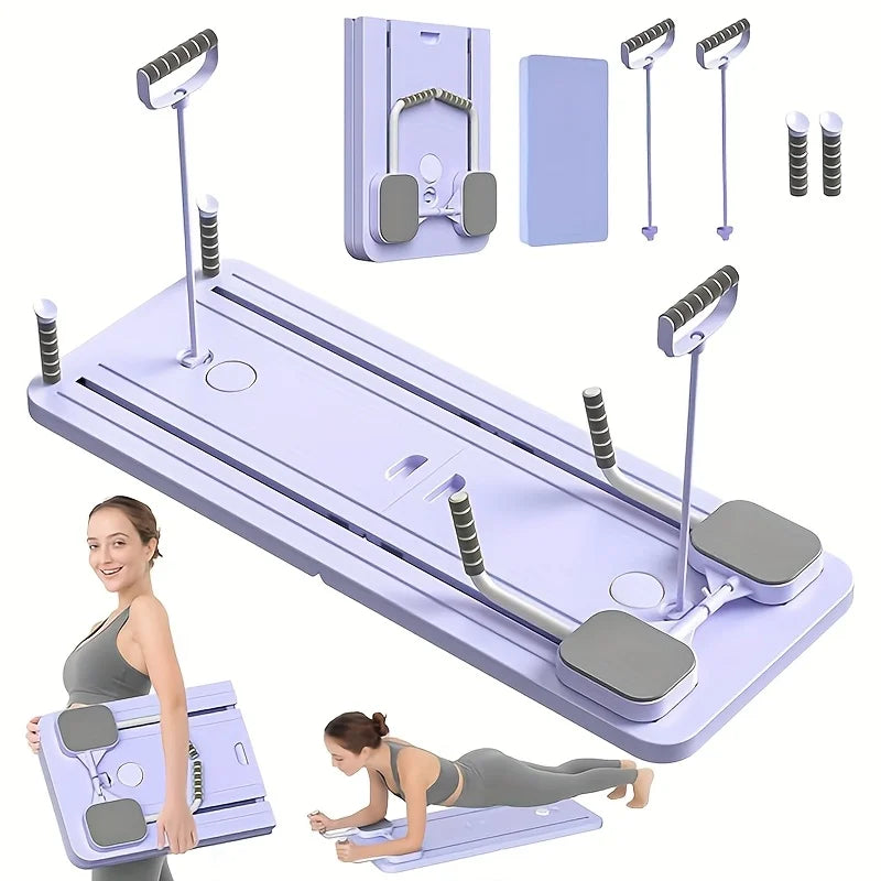 Multifunktionales Bauchmuskel-Trainingsboard mit Push-up-Griffen – Rutschfeste Fitnessplatte & Rebound-Beintrainer für Pilates & Muskelaufbau zu Hause