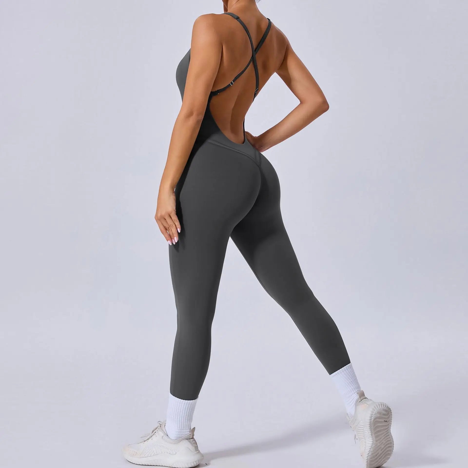 Jumpsuit mit Rückenausschnitt  – Sportliche Yoga- und Fitnesskleidung
