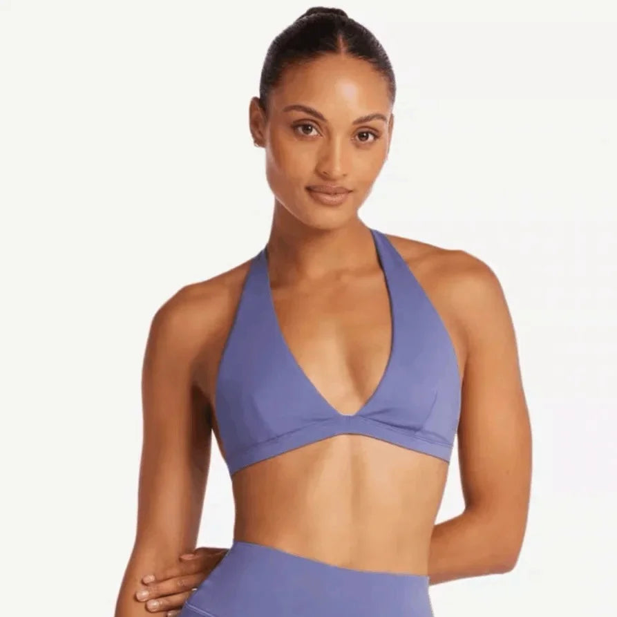 Sport-Bustier mit V-Ausschnitt – Atmungsaktives, kabelloses Yoga-Top mit offenem Rücken