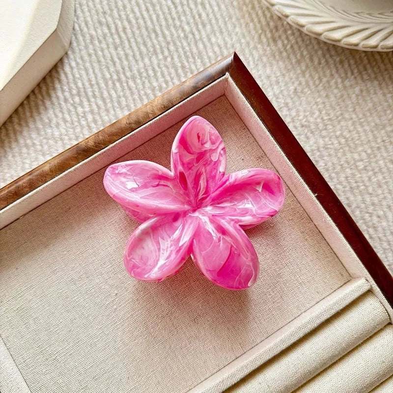 Große Haarkralle mit Blumendesign