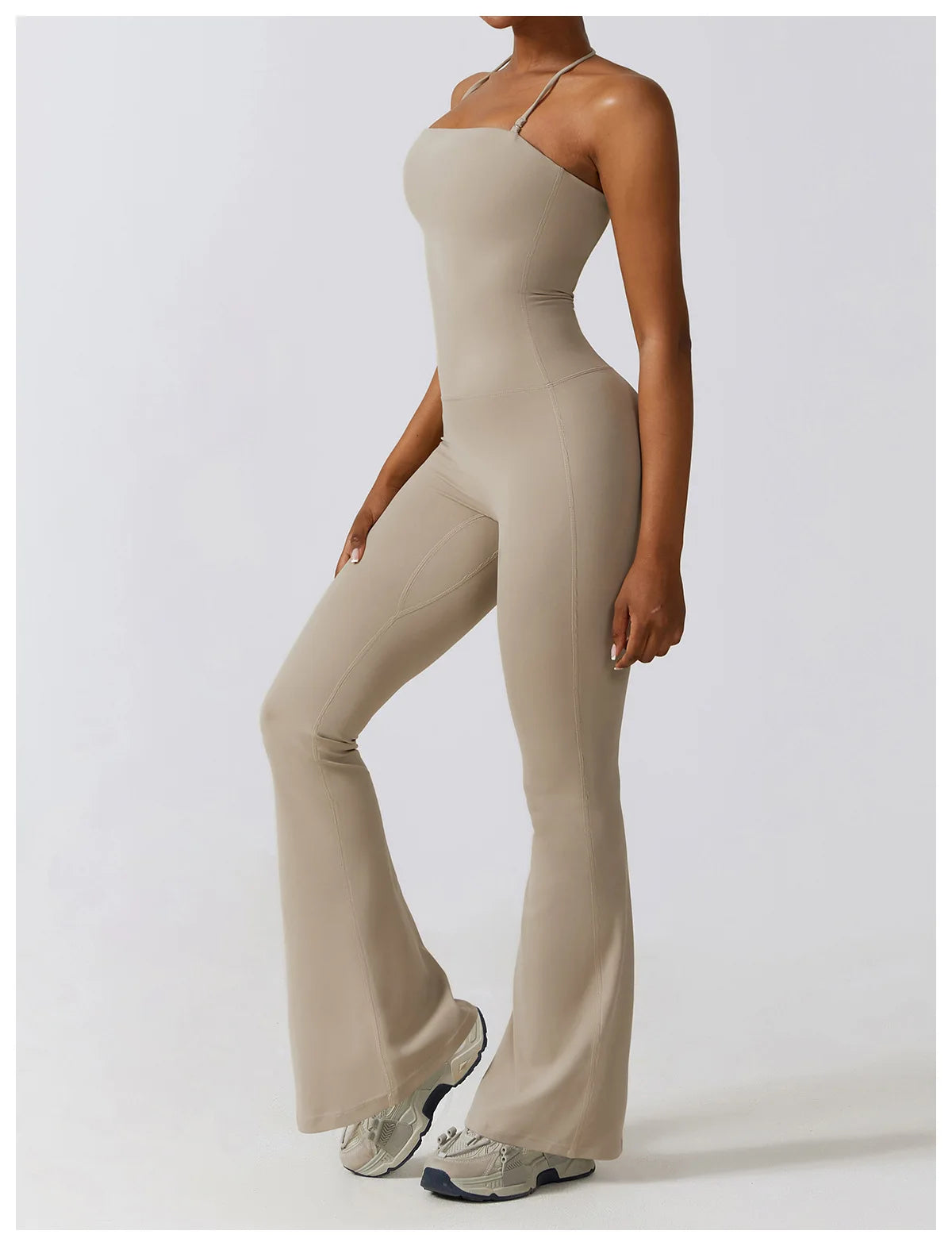 Ärmelloser Einteiler – Schnelltrocknender Kompressions-Jumpsuit für Sport & Yoga