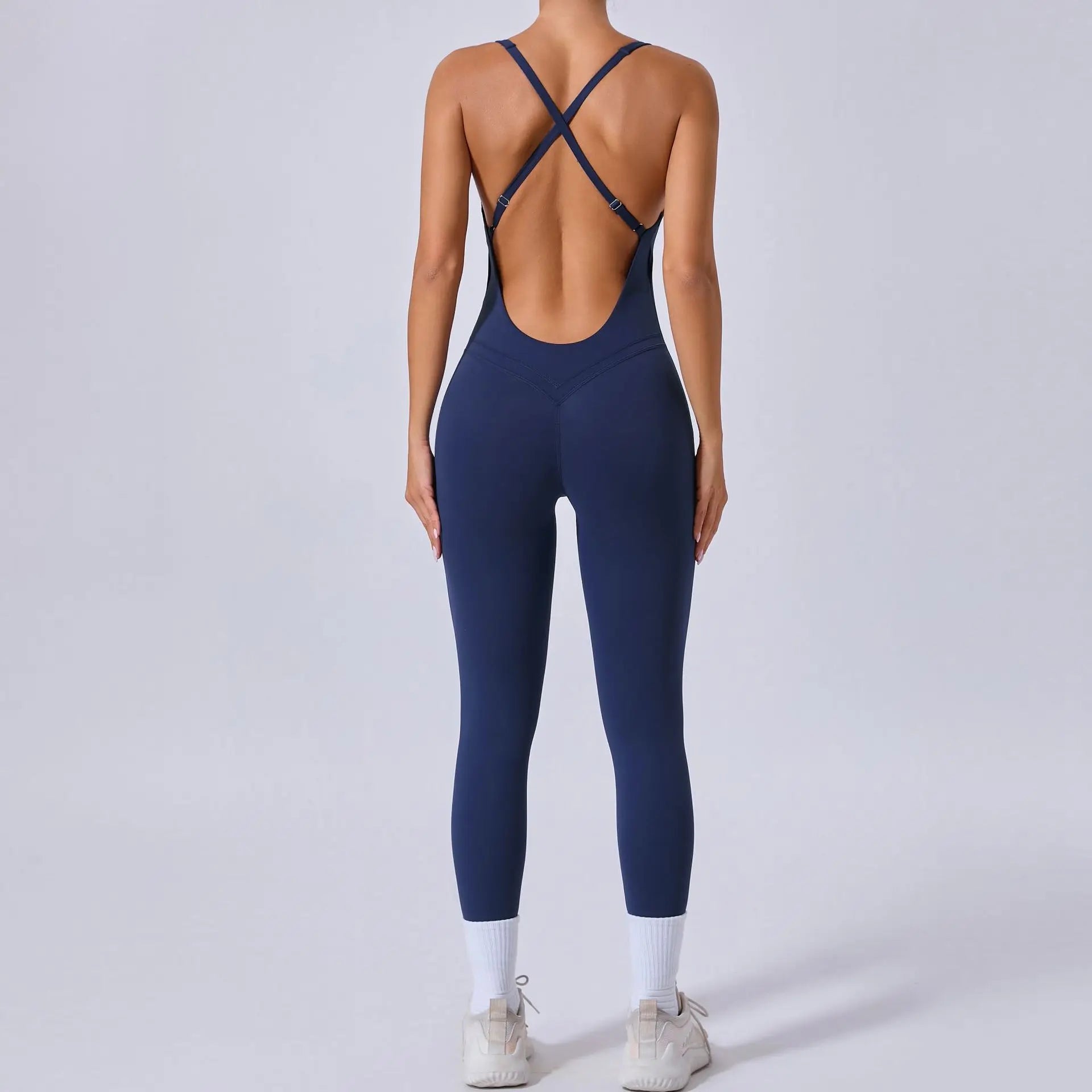 Jumpsuit mit Rückenausschnitt  – Sportliche Yoga- und Fitnesskleidung