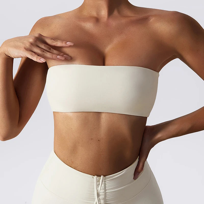 Strapless Sports Bra – Schnelltrocknendes Gym Top für Damen, Yoga & Fitness