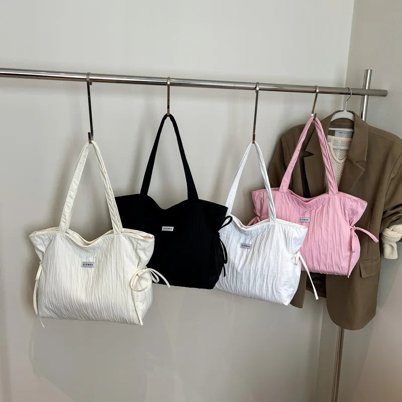 Schultertasche – Leichte Nylon-Handtasche im Casual-Stil für Alltag & Freizeit