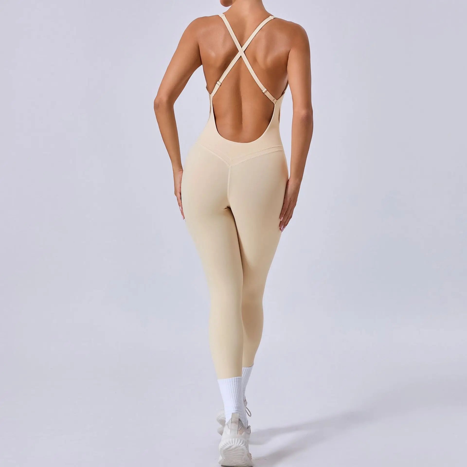 Jumpsuit mit Rückenausschnitt  – Sportliche Yoga- und Fitnesskleidung