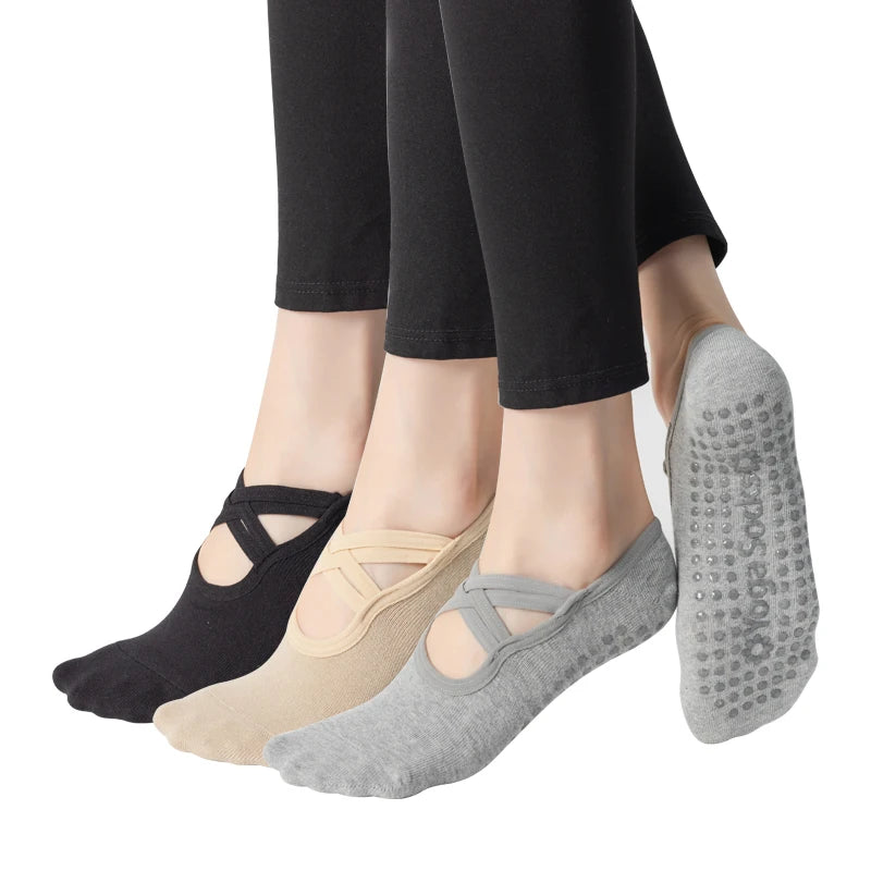Rutschfeste Yoga-Socken Damen – Komfortable Pilates- und Gym-Socken mit Silikon-Grip