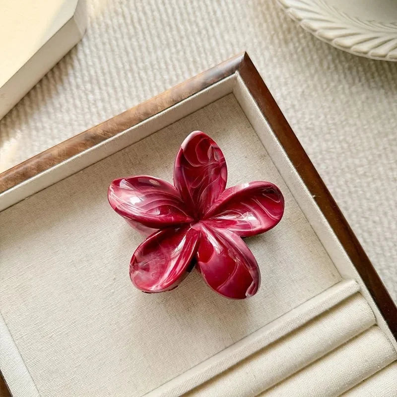 Große Haarkralle mit Blumendesign