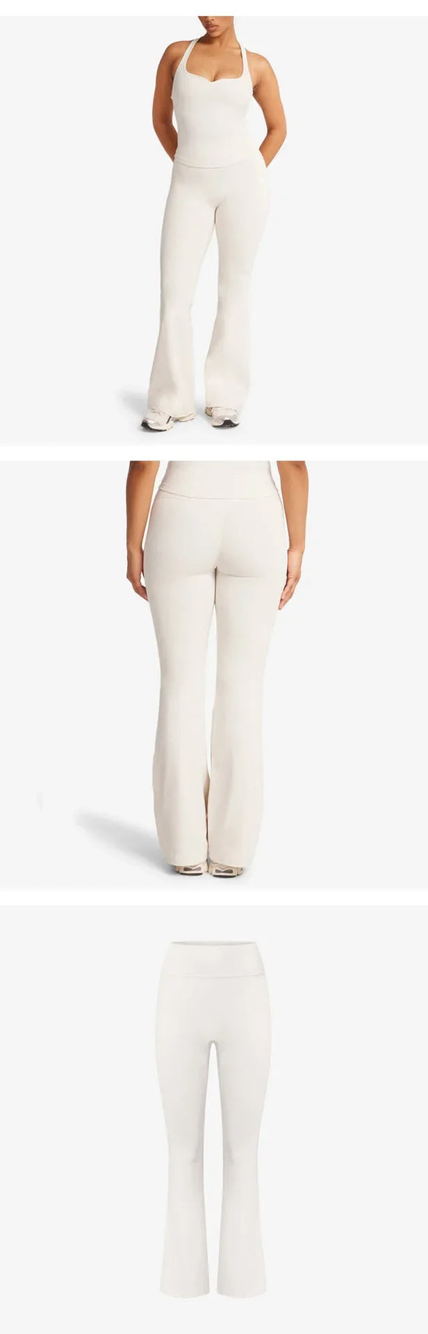 Euro-Amerikanisches Yoga-Set – Ärmelloses Figurbetontes Activewear für Damen