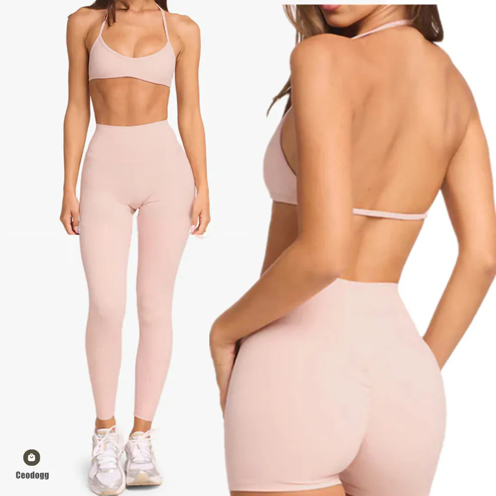 Cross-Wrap Ballet Crop Top – Elegantes Langarm-Yoga-Oberteil