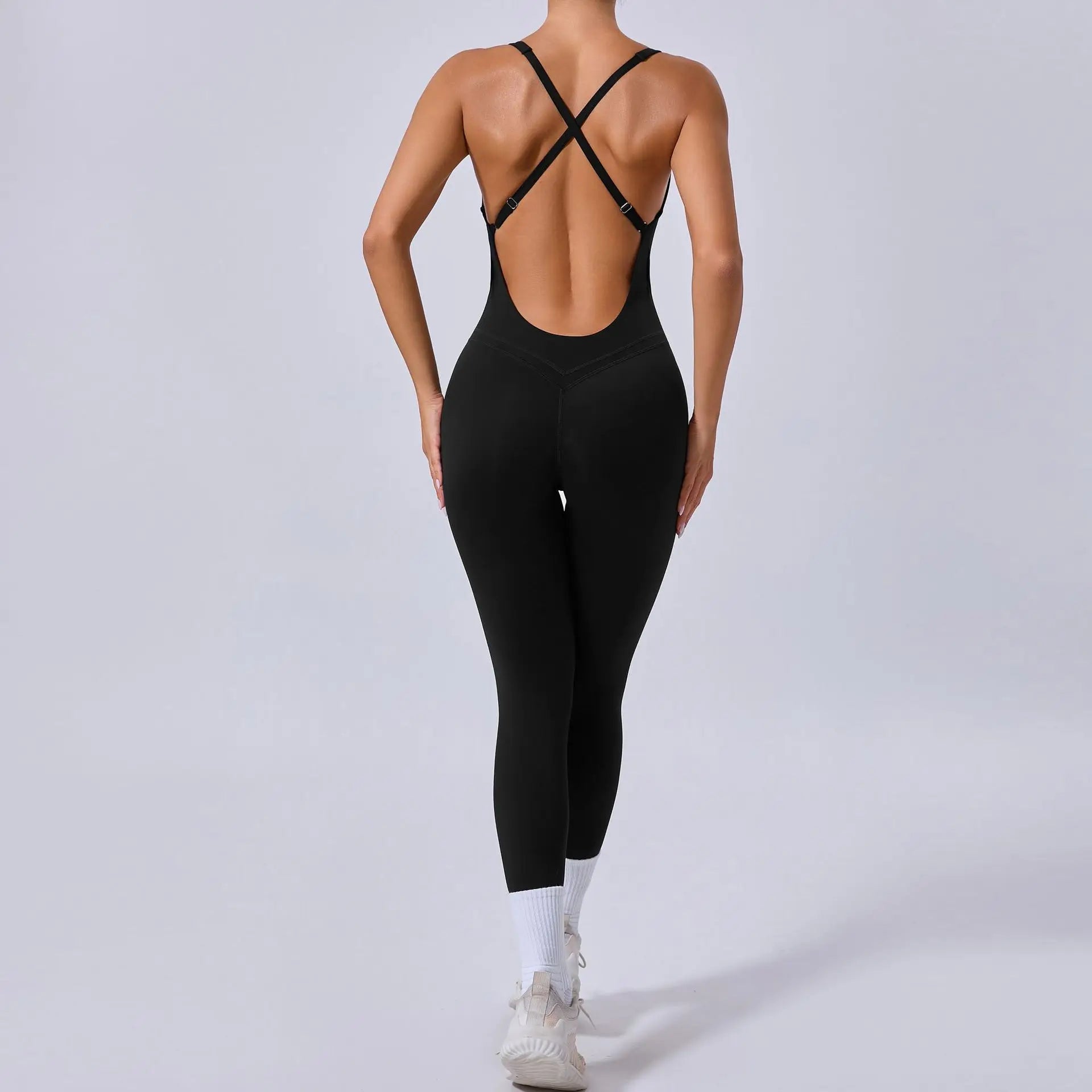 Jumpsuit mit Rückenausschnitt  – Sportliche Yoga- und Fitnesskleidung