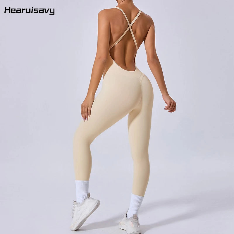 Jumpsuit mit Rückenausschnitt  – Sportliche Yoga- und Fitnesskleidung