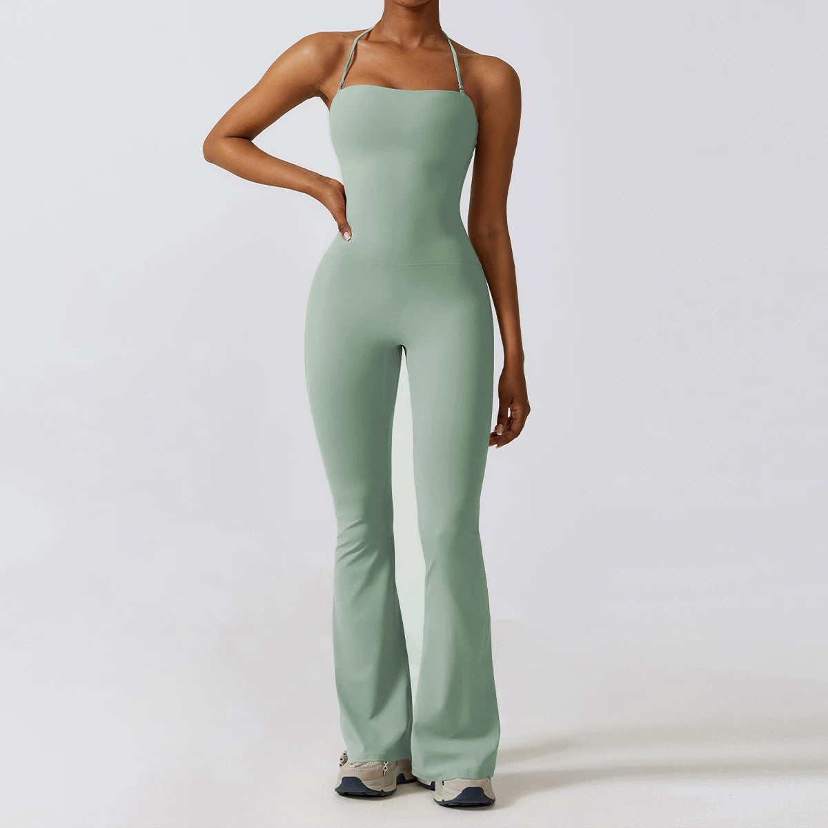 Ärmelloser Einteiler – Schnelltrocknender Kompressions-Jumpsuit für Sport & Yoga