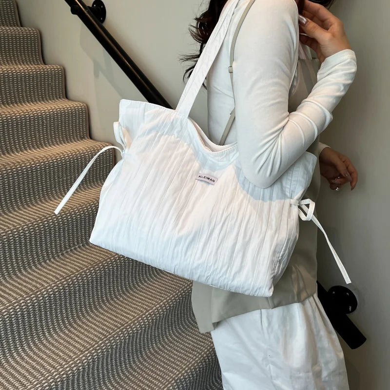 Schultertasche – Leichte Nylon-Handtasche im Casual-Stil für Alltag & Freizeit
