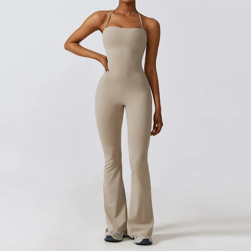 Ärmelloser Einteiler – Schnelltrocknender Kompressions-Jumpsuit für Sport & Yoga