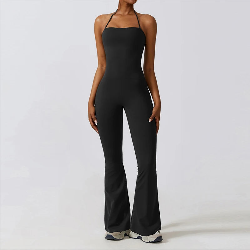 Ärmelloser Einteiler – Schnelltrocknender Kompressions-Jumpsuit für Sport & Yoga