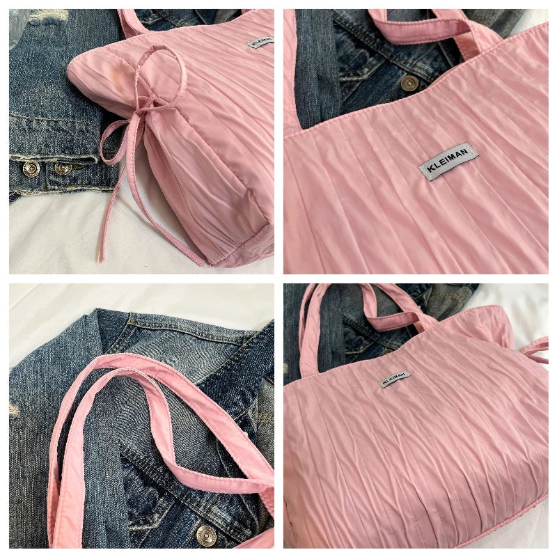 Schultertasche – Leichte Nylon-Handtasche im Casual-Stil für Alltag & Freizeit