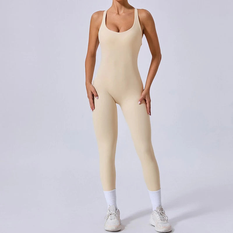 Jumpsuit mit Rückenausschnitt  – Sportliche Yoga- und Fitnesskleidung